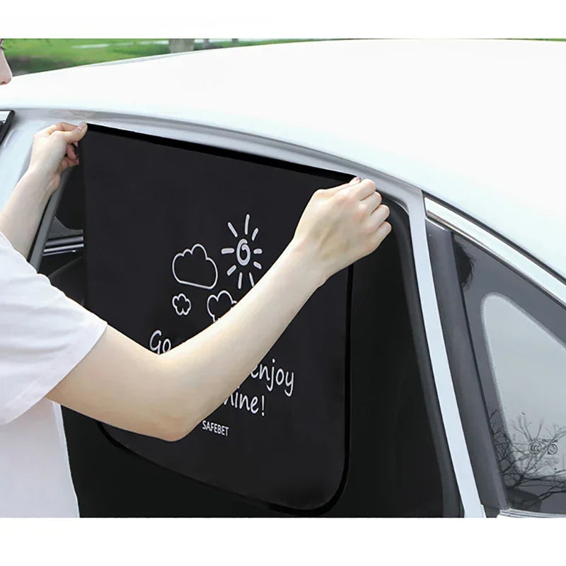 Cartoon Universal Side Window Sunshade UV Protection For Baby Children Car