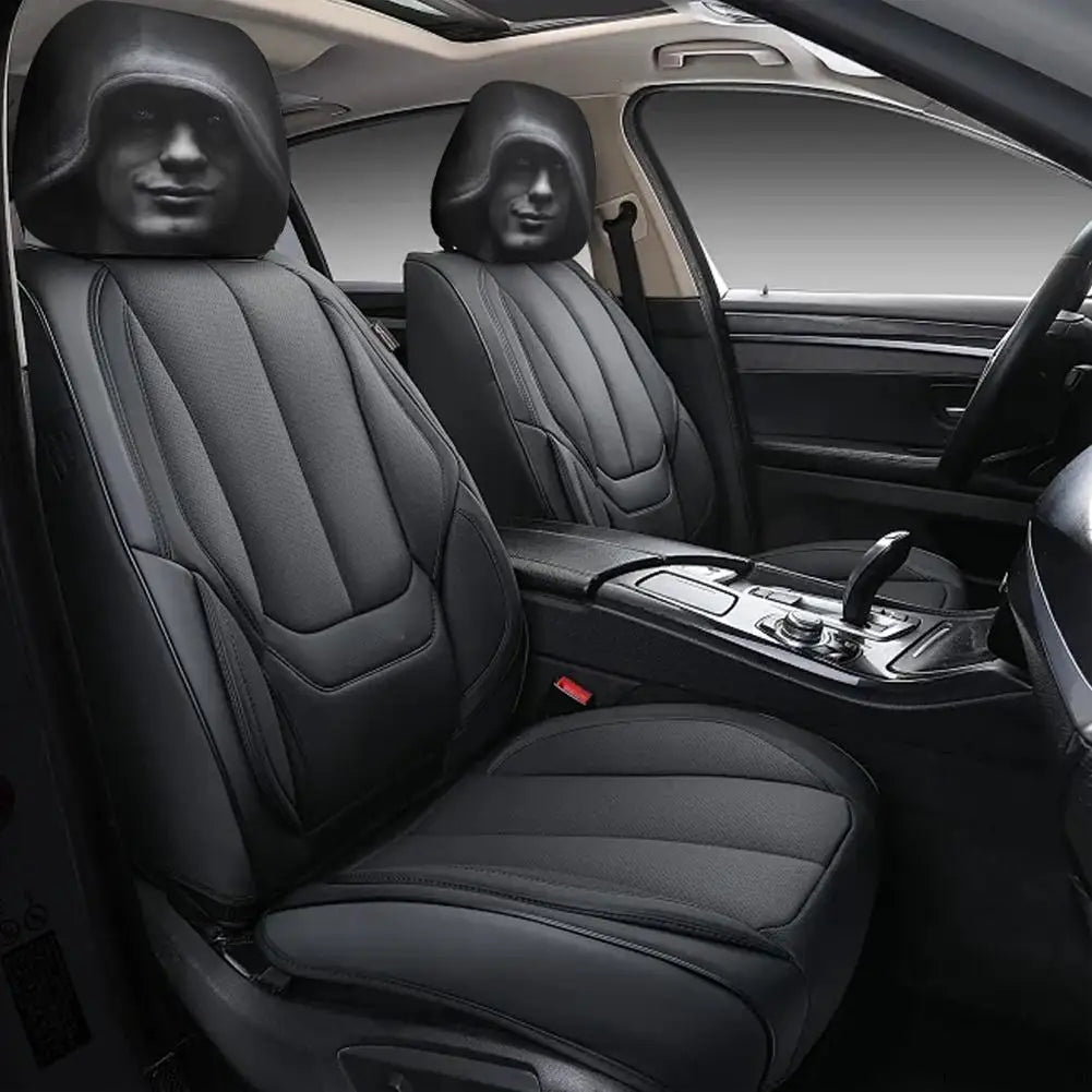 1 Pair High quality Universal Fit Car Headrest Covers Funny Mysterious Printed