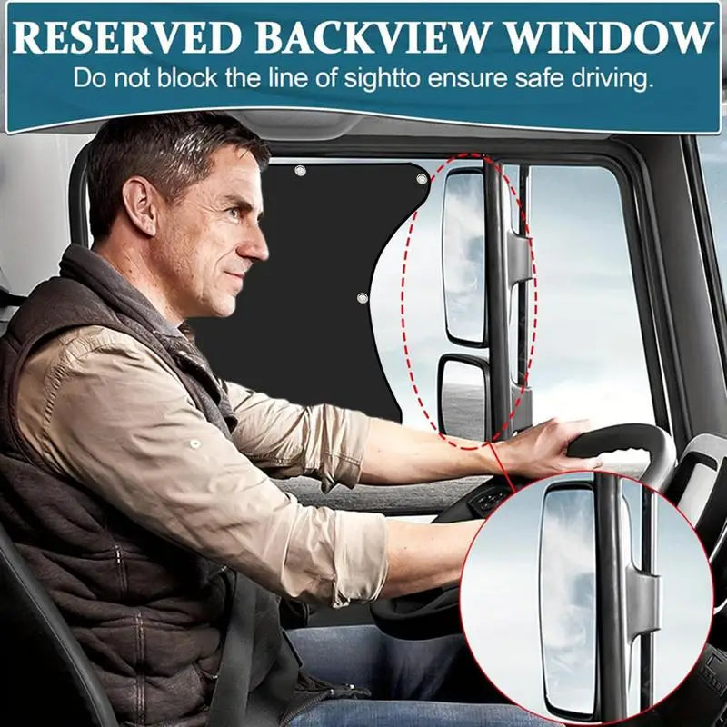 Semi Window Shade Side Window Sun Shade Protective Truck Sun Shade Block Sun