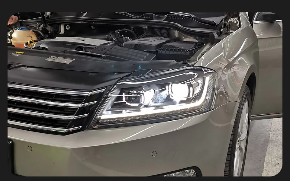 AKD Car Lights for VW Passat B7 LED Headlight Projector Lens 2012-2015 Magotan Dynamic Signal DRL Head Lamp Auto Accessories