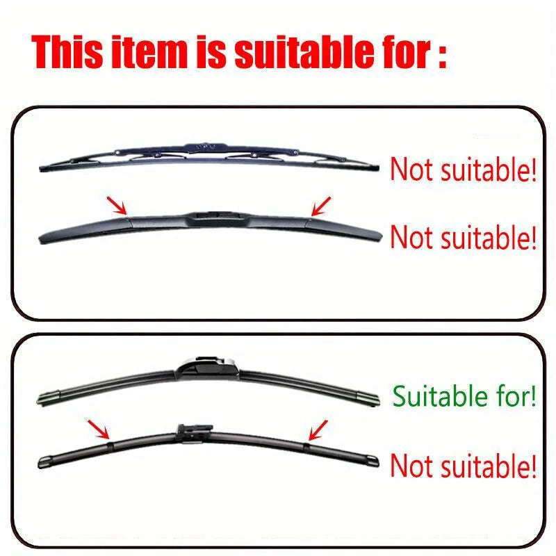 4Pcs 28inch 6mm Universal Car Rubber Frameless Windshield Wiper Blade Refill Premium Automotive Accessory