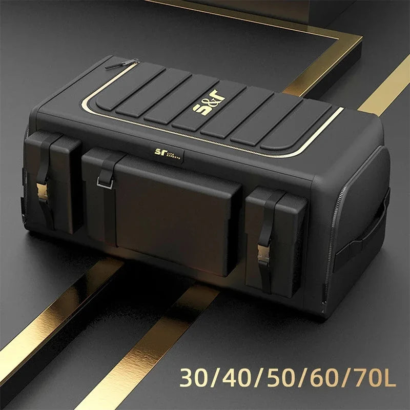 Car Trunk Storage Organizer With Lid Universal 70L SUV Truck Accessories