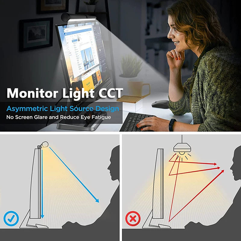 Screen Hanging Light 30CM 11.8" LED Computer Monitor Light Bar Desk Lamp