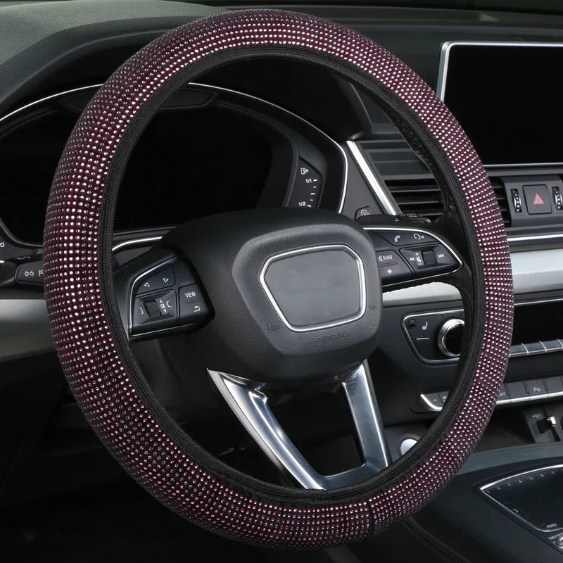 Crystal Steering Wheel Cover Bling Diamond Car Steering Wheel Cover