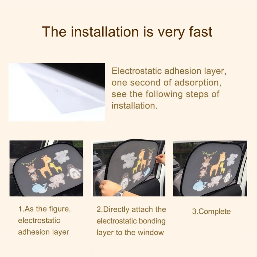 Car SunShade Side Window Cartoon Window For Children Adults Adsorption SunShade