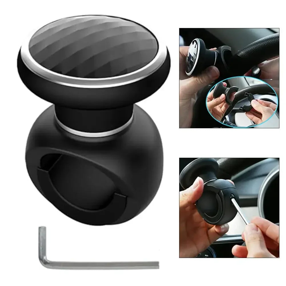 Truck Car Duty Anti Slip Steering Wheel Cover Spinner Knob Handle Booster Grip