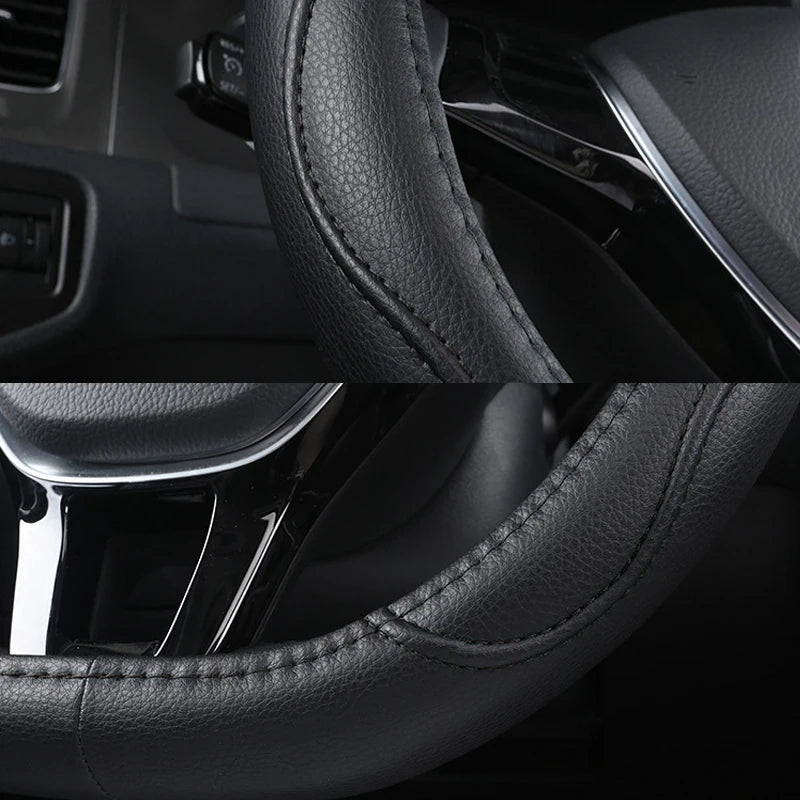 D Type Car Steering Wheel Cover for Nissan X-Trail Qashqai Rogue Maart Serena