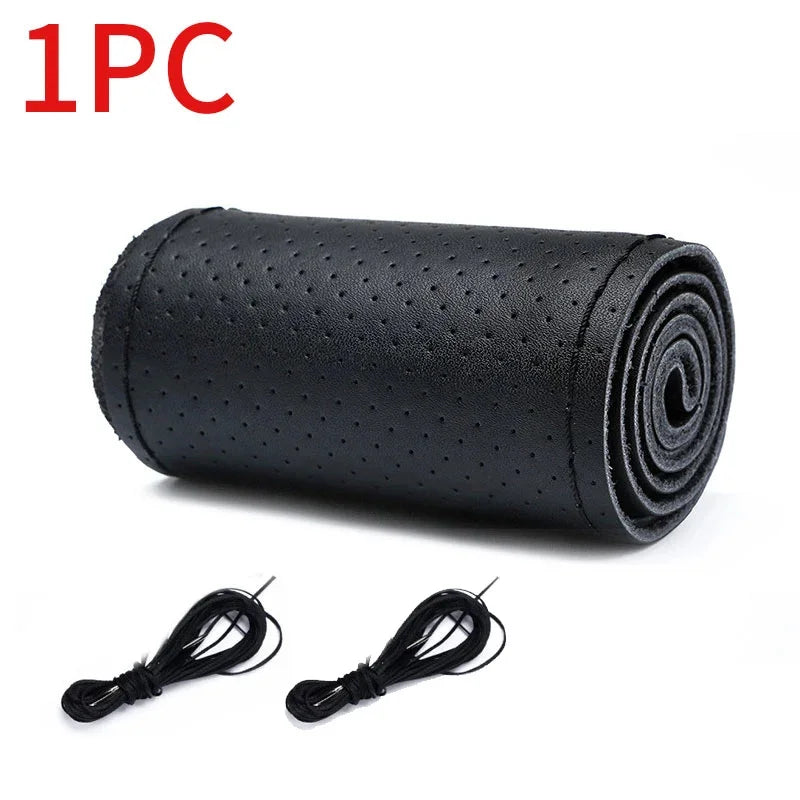 Genuine Leather Steering Wheel Cover For Car Braiding Steering Wheel Protector
