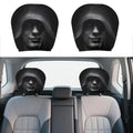 1 Pair High quality Universal Fit Car Headrest Covers Funny Mysterious Printed