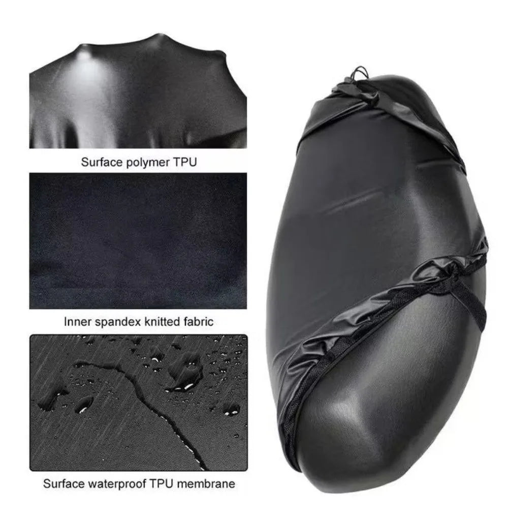 Motorcycle Seat Cover Elastic PU Leather Motorbike Protector Cushion Interior