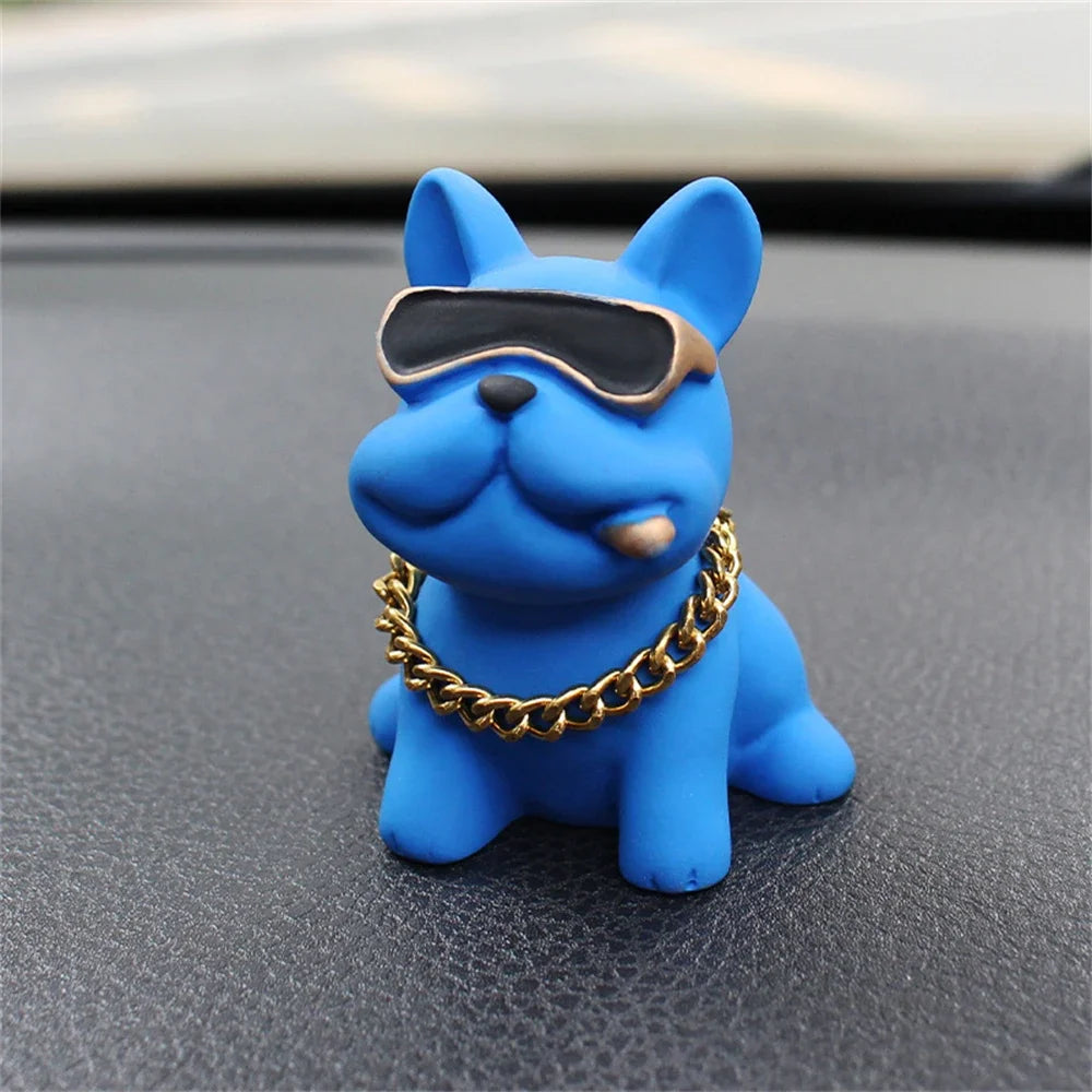 Wear-resistant Bulldog Car Ornaments Feel Comfortable Resin Material Dashboard Premium Automotive Accessory