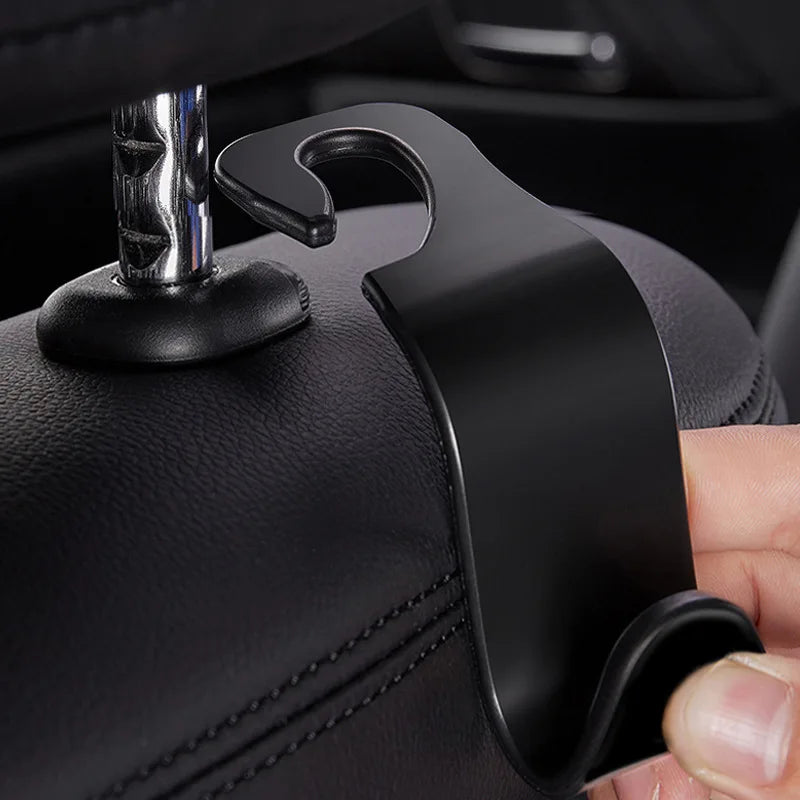 2 Pcs Car Headrest Hooks Hanger for Bags Seat Back Organizer Holder Clips Auto