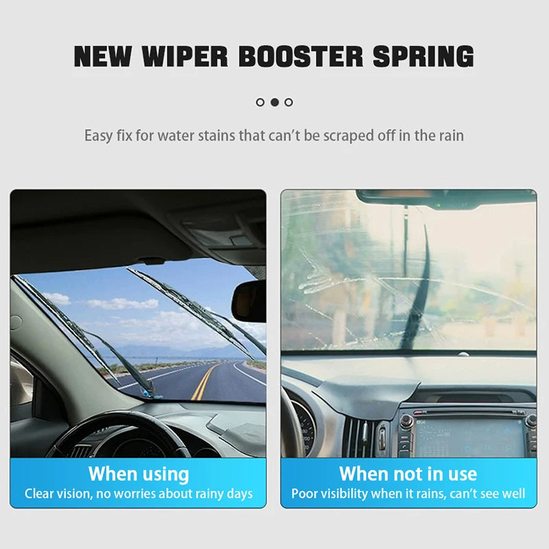 Universal Wiper Blade Pressure Enhancer – Spring Steel Refit Strip for Better Premium Automotive Accessory