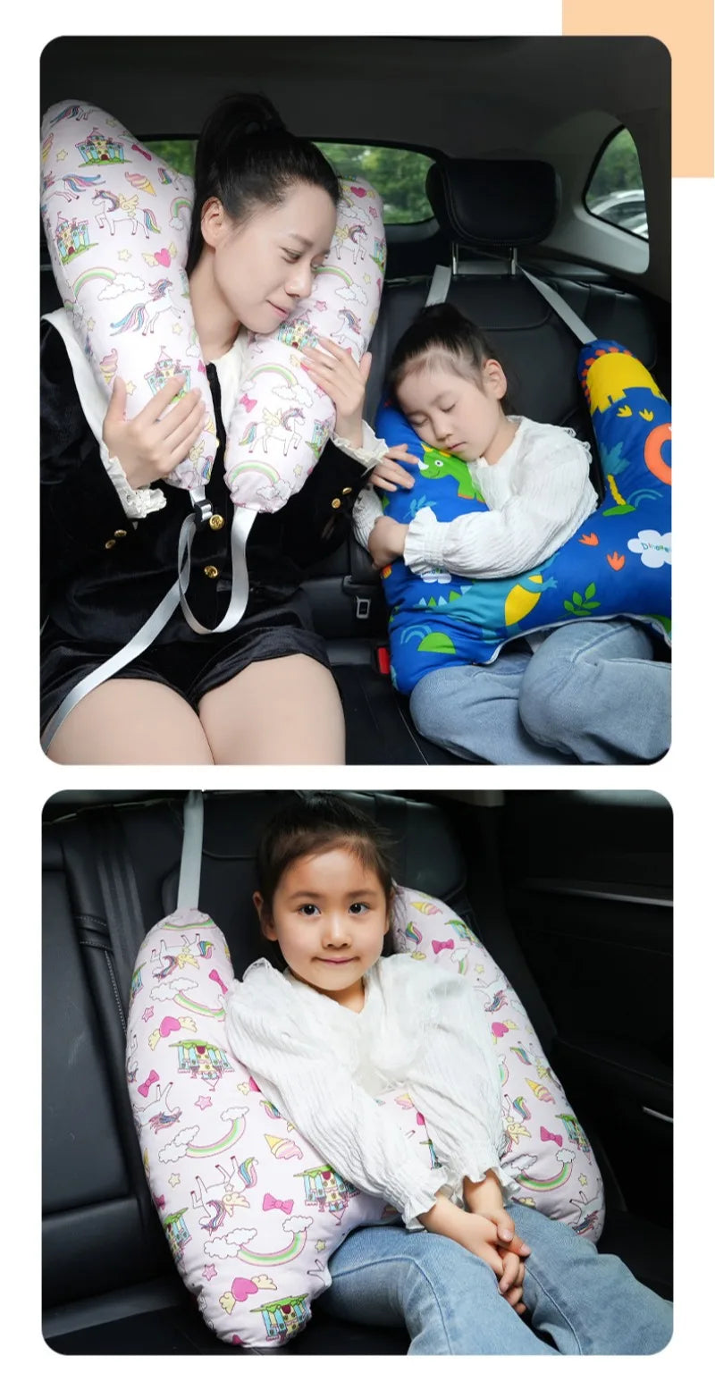 Car Headrest Sleeping Tool Seat Cushion Back Neck Pillow Washable Interior