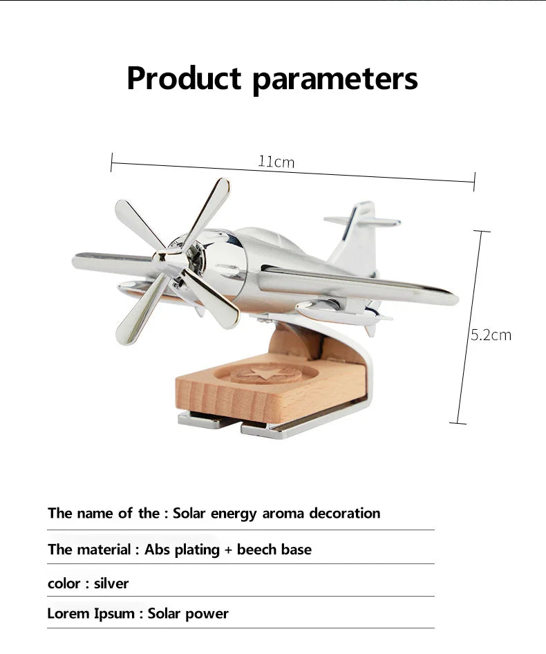 Car interior accessories solar airplane model center console decoration air SUV