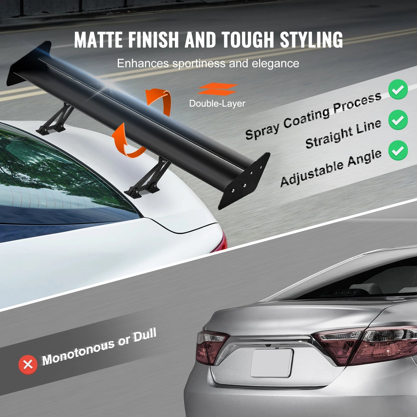 SucceBuy GT Wing Car Spoiler US Shipping Universal Spoiler with Double Deck Car