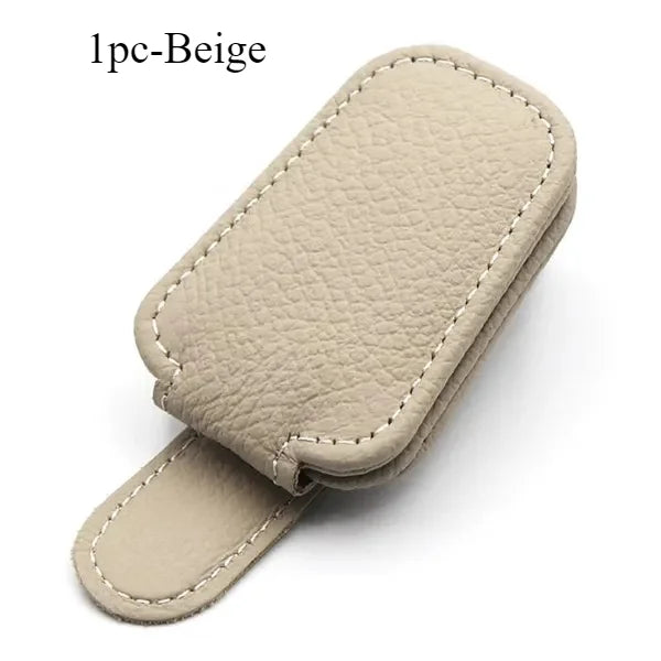 Car Sun Visor Glasses Case Holder Sunglasses Clip Ticket Card Multifunction