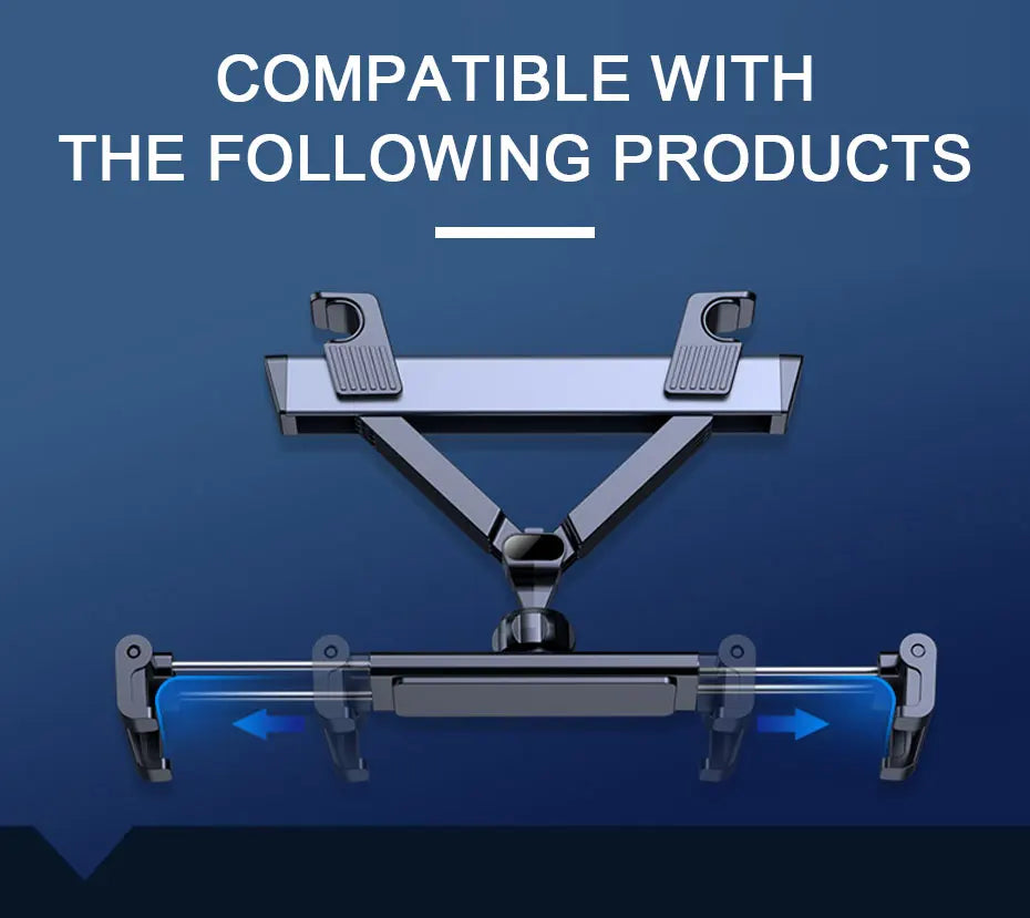 SEAMETAL Upgraded Car Headrest Phone Holder Telescopic Anti Shake Auto Table