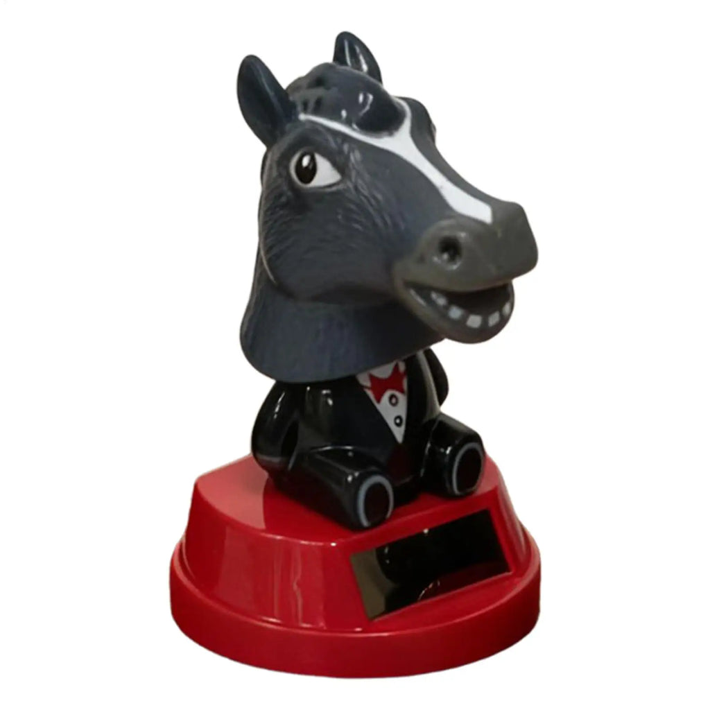 Car Ornament Solar Bobblehead Doll horse Shape Gift Creative Interior Supplies Premium Automotive Accessory