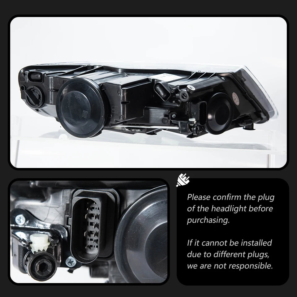 AKD Head Lamp for VW Touareg LED Headlight 2007-2010 Headlights Touareg DRL Turn Signal High Beam Angel Eye Projector Lens