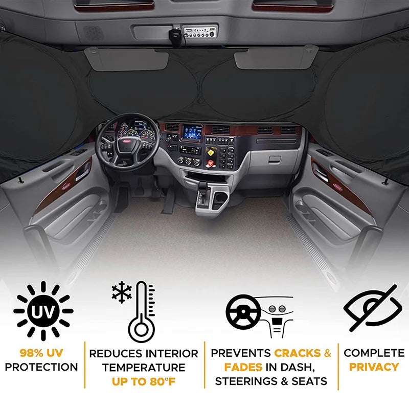 Truck Windshield Sunshades Cover Foldable Sun Shade Umbrella Sunblind ForT ruck