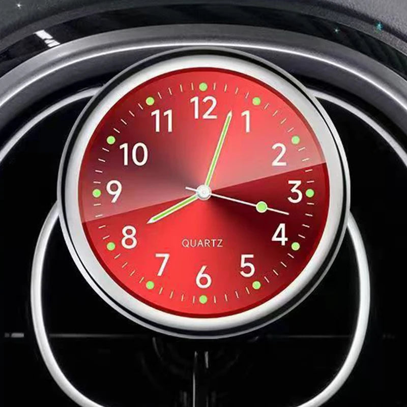 Automobile Clock Dashboard Car Interior Decor Portable Mini Decoration Luminous Premium Automotive Accessory
