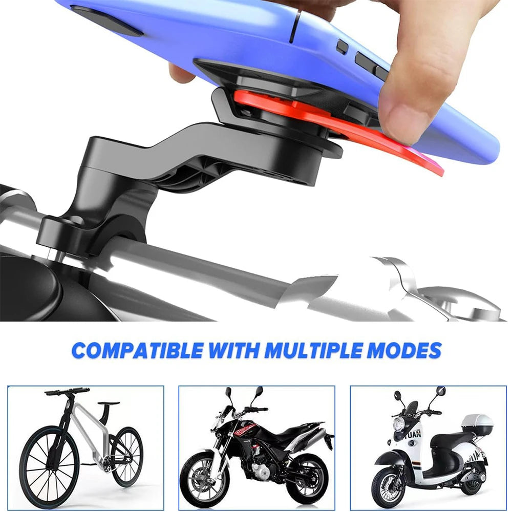 Motorcycle Phone Mount Anti-Shake Bike Cell Holder with Vibration Bracket Stand