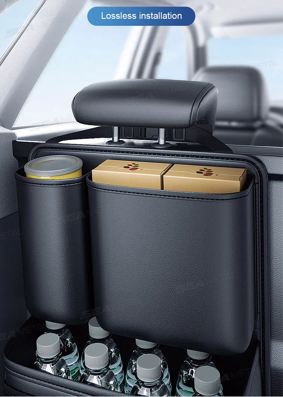 BLALION Car Trunk Leatherette Storage Bag Detachable Auto Seat Back Pocket