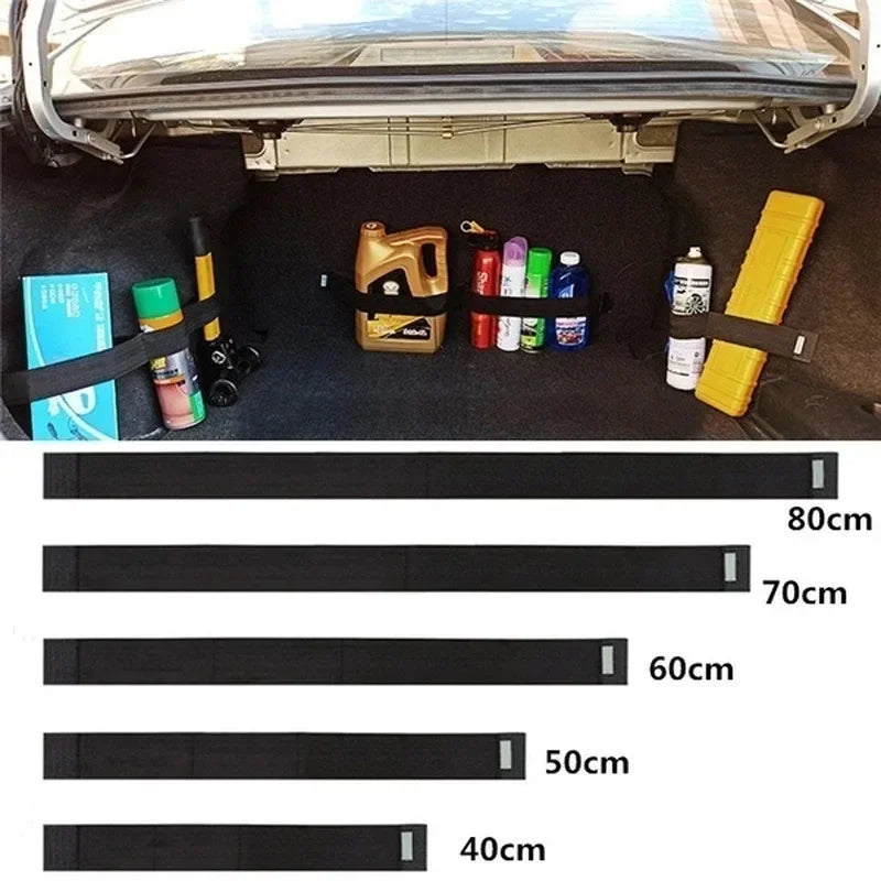 Car Trunk Organizer Elastic Fixing Belt Storage Bag Tapes Fire Extinguisher