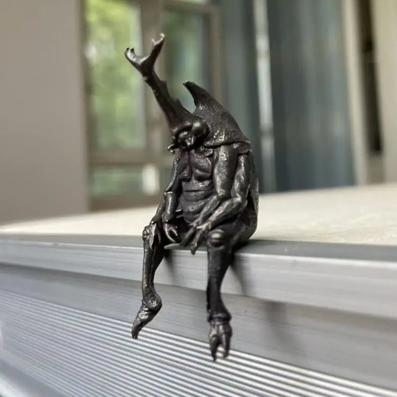 Car Dashboard Home Office Decor Antique Brass Realistic Beetle Sculpture Dual Premium Automotive Accessory