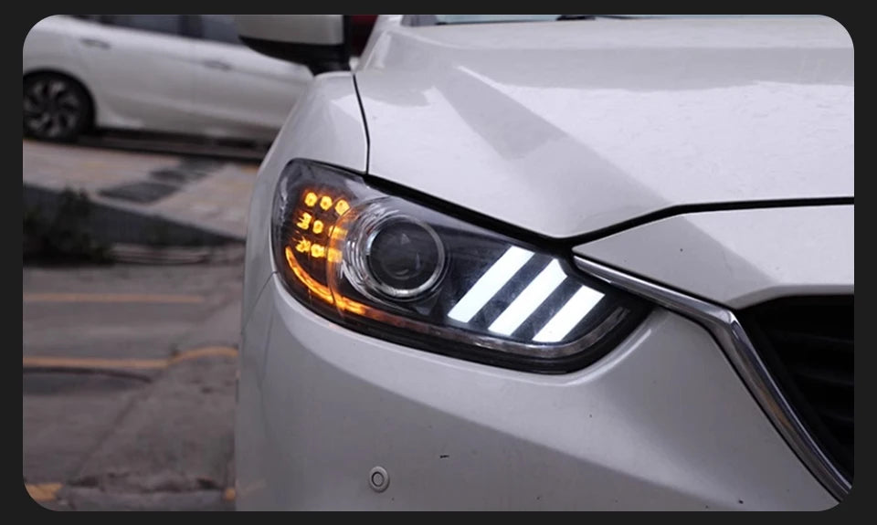 Head Lamp For Mazda 6 Atenza 2013-2017 Mustang Headlights Fog Light Day Running Light DRL H7 LED Bi Xenon Bulb Car Accessory