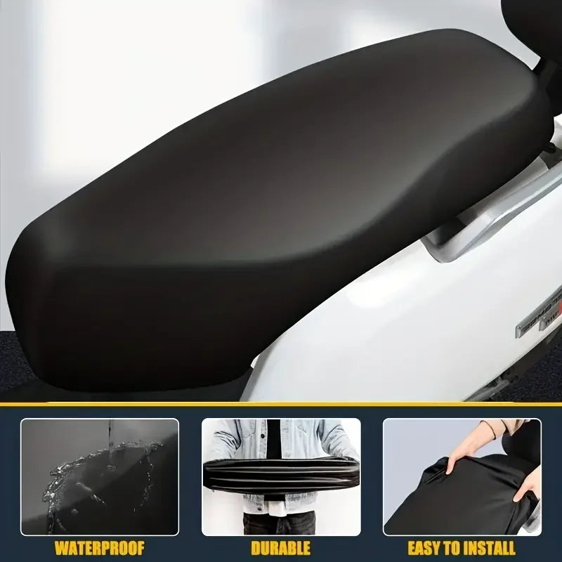1 pc Motorcycle Black Seat Cover Waterproof Dustproof Rainproof Motorbike Scoote