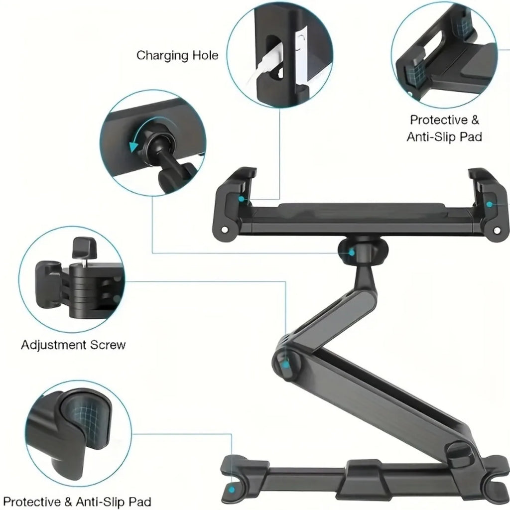 Car Tablet Holder Headrest Mount Stand Cradle Compatible Interior Protector Auto