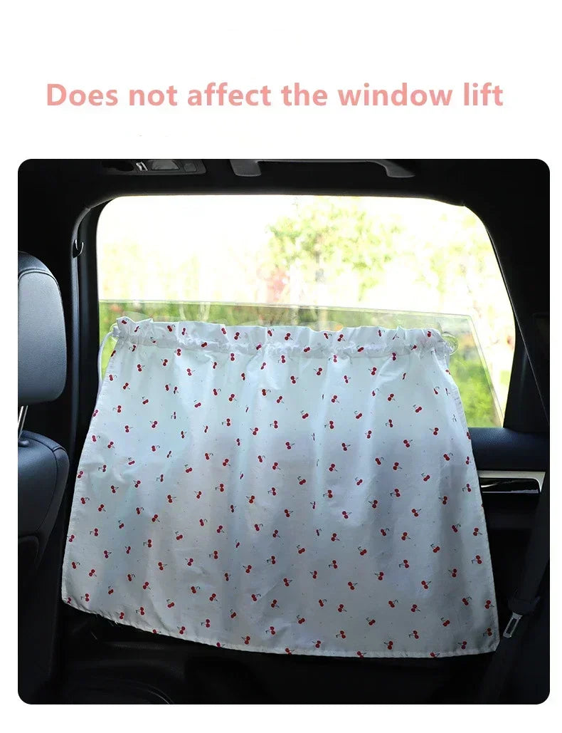 Suction Cup Curtain Shade Car Window Sunshade Cover Cartoon Universal Side