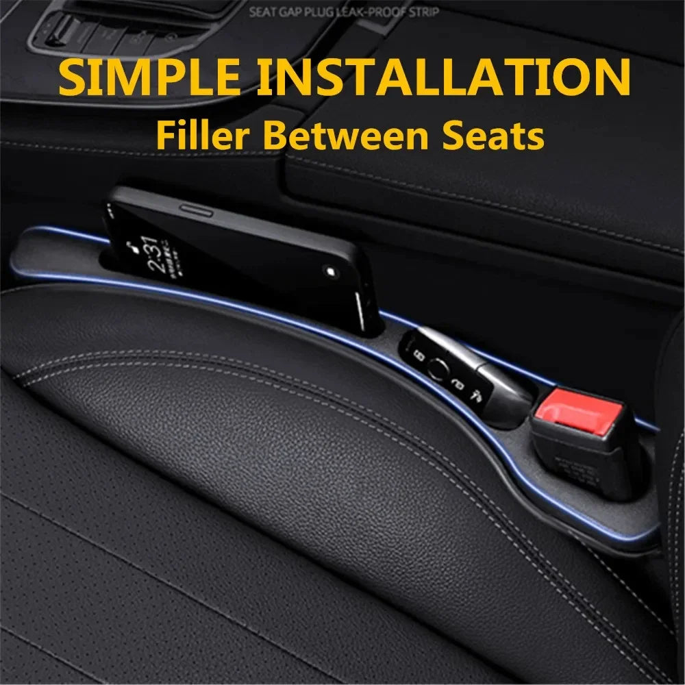 2PCS Car Seat Gap Filler Between Seats Console Organizer Crevice Storage