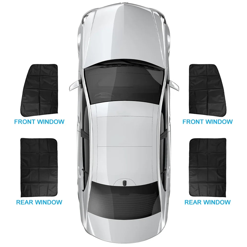 Magnetic Car Sunshade UV Protection Curtains Sun Shield Cover Double Sides Auto