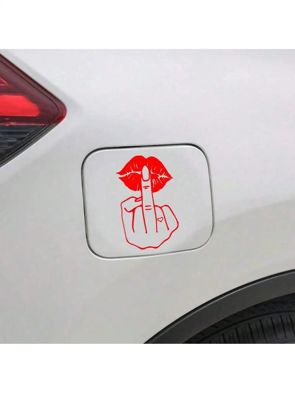 Funny Lips Middle Finger Car Decal, Waterproof Vinyl Sticker for Window Bumper, Premium Automotive Accessory