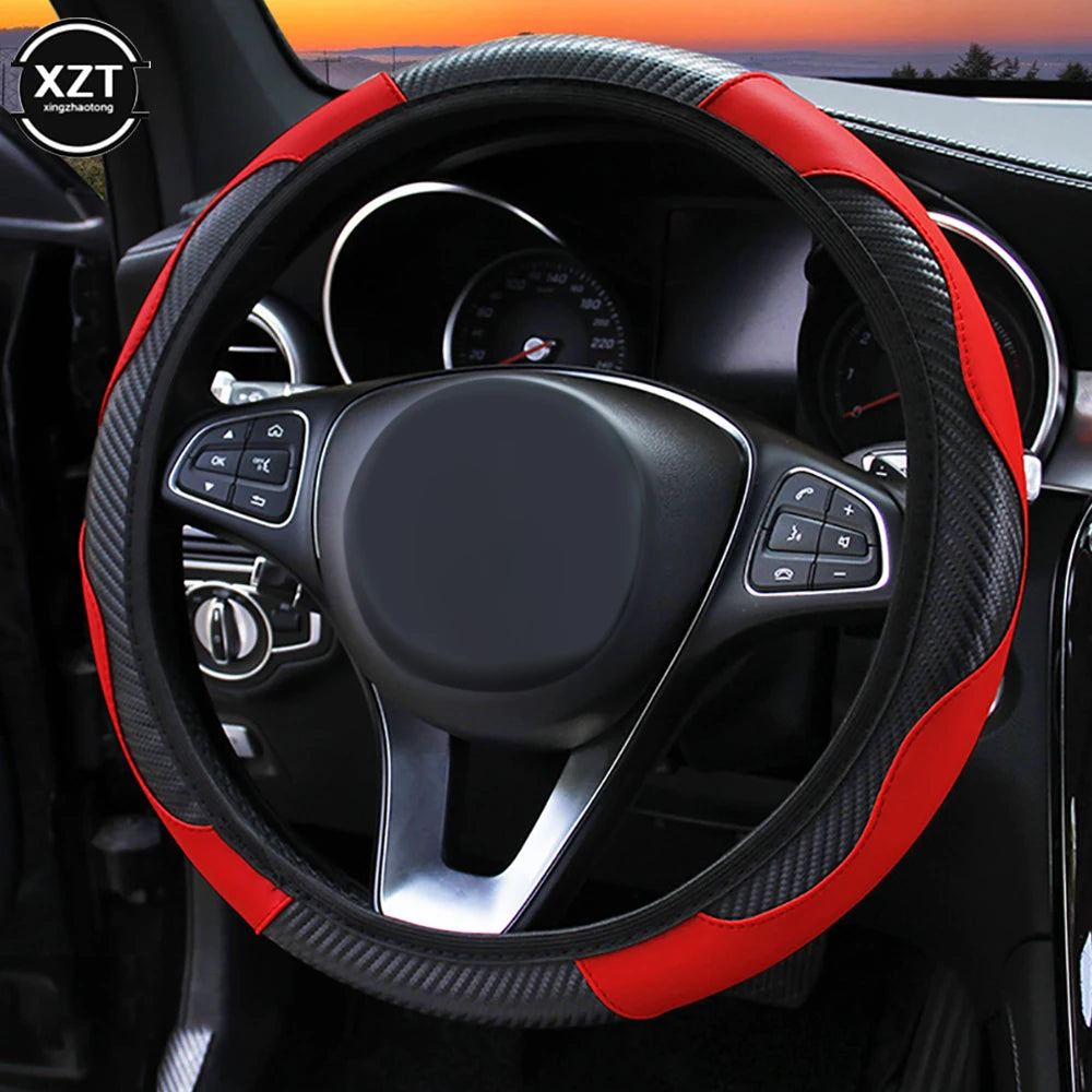 Hot Car Steering Wheel Cover Anti Slip PU Leather Steering Covers Suitable