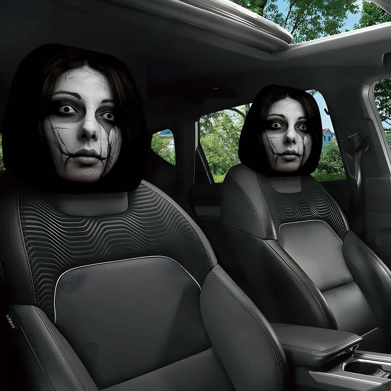 Set of 2 Car Headrest Covers Interior Protector Auto Vehicle Accessory Universal