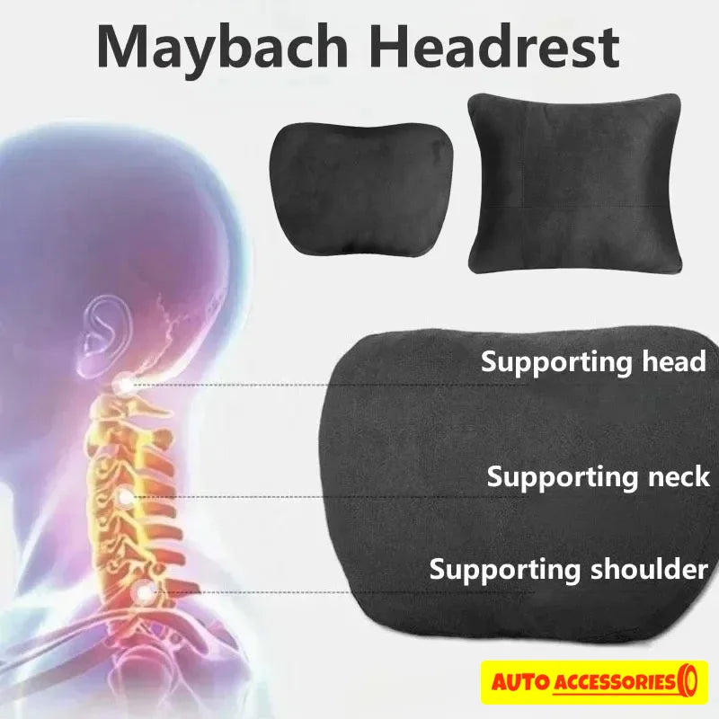 Car Headrest Neck Support Seat Maybach Design S Class Soft Universal Interior