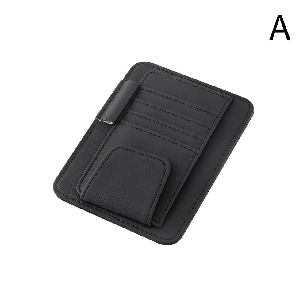 Car Sun Visor Organizer Multi-Pocket Business Card Storage Management Sunglasses
