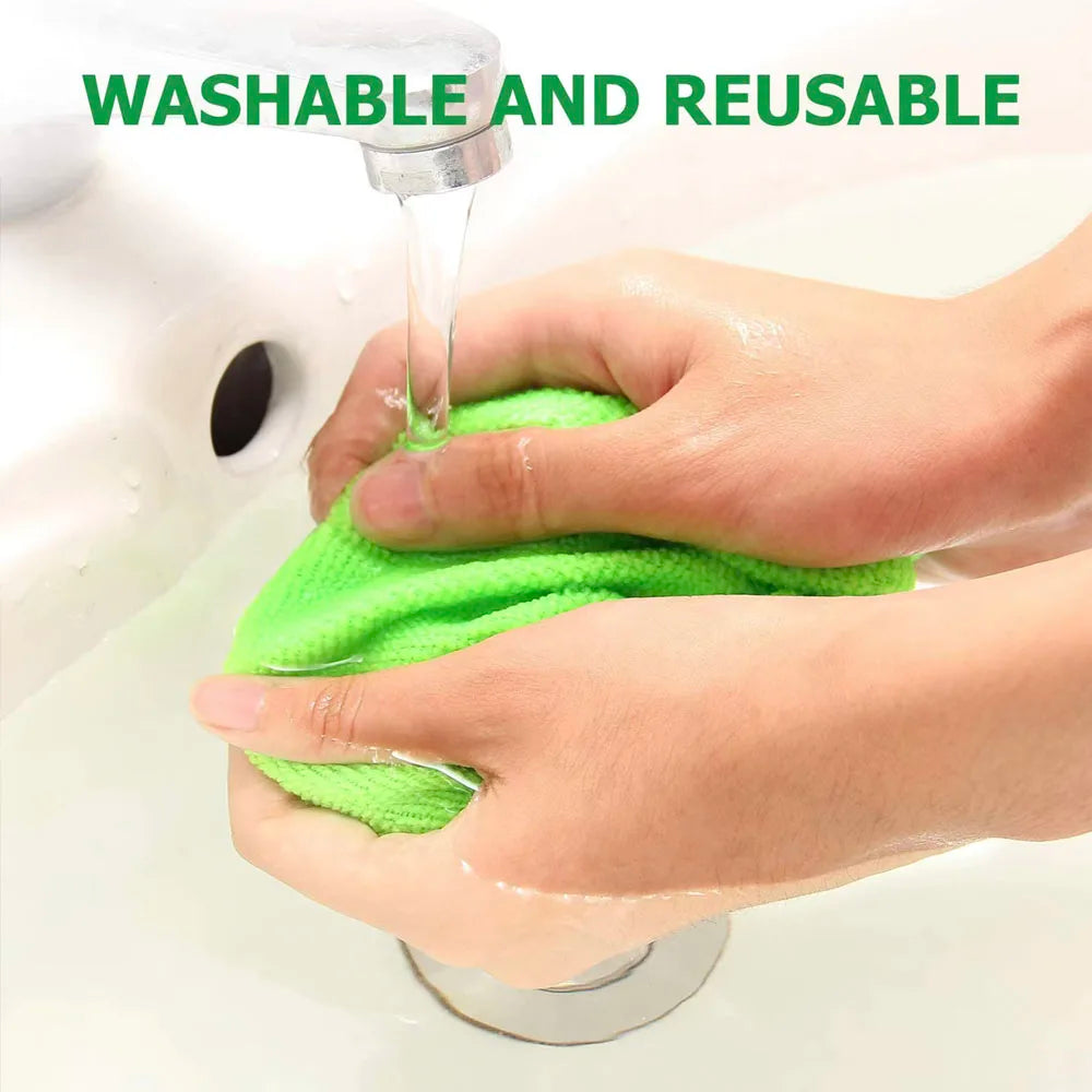 Telescopic Car Window Windshield Cleaning Brush Set Blue Microfiber Window Glass