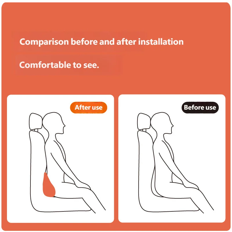 Car Memory Foam Lumbar Support Cushion Waist Pillow Backrest Seat Driver