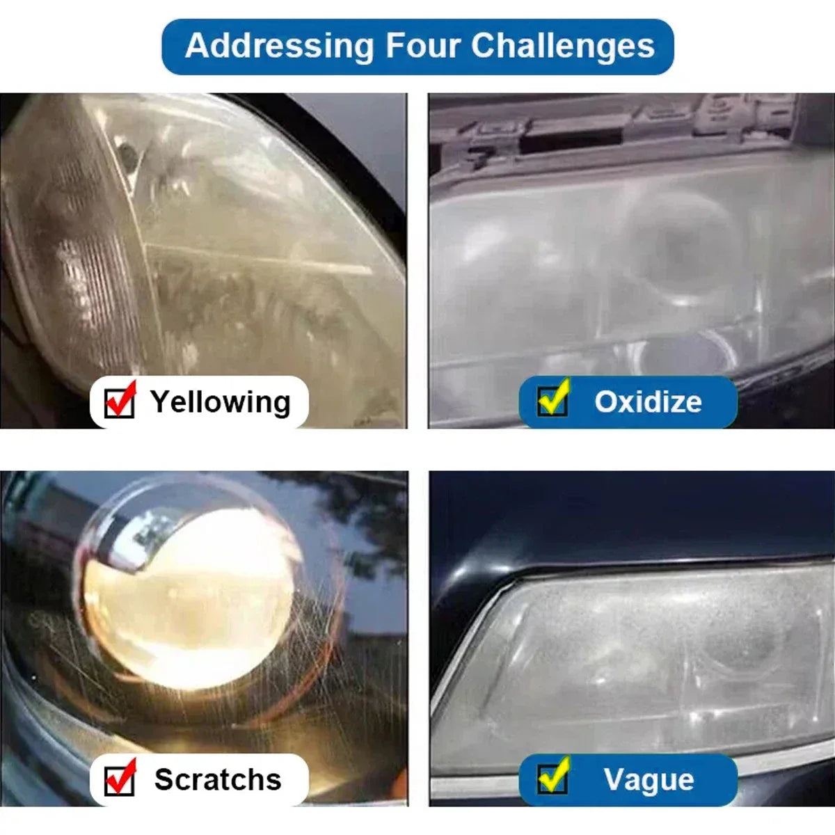 Car Headlight Restoration Polishing Kits Headlamp Repair Kits Car Light Polisher Cleaning Liquid Refurbish Agent LHB-16