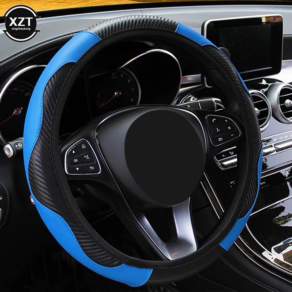 Hot Car Steering Wheel Cover Anti Slip PU Leather Steering Covers Suitable