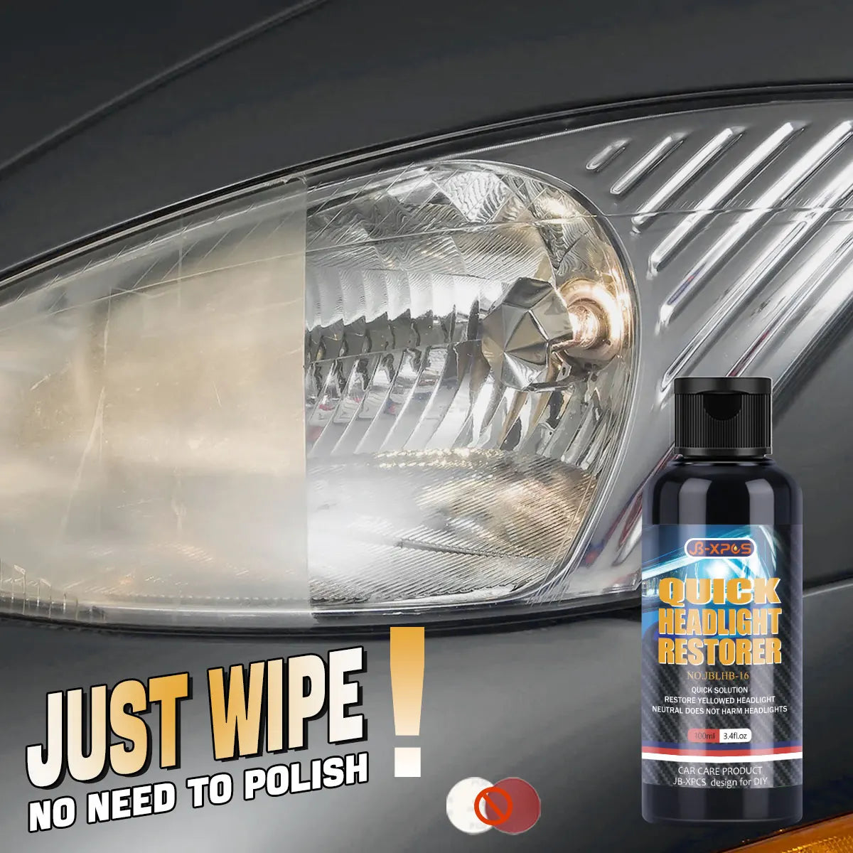 Car Headlight Restoration Polishing Kits Headlamp Repair Kits Car Light Polisher Cleaning Liquid Refurbish Agent LHB-16