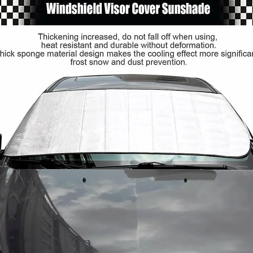 Universal Car Windshield Snow Cover - Frost Ice Rain & Sun Protector for Most