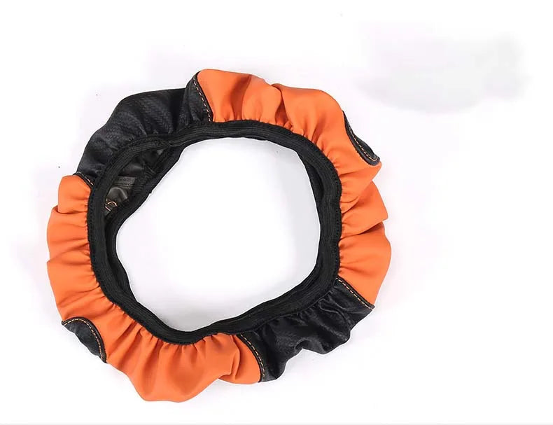 Car Steering Wheel Cover Breathable Anti Slip PU Leather Steering Covers