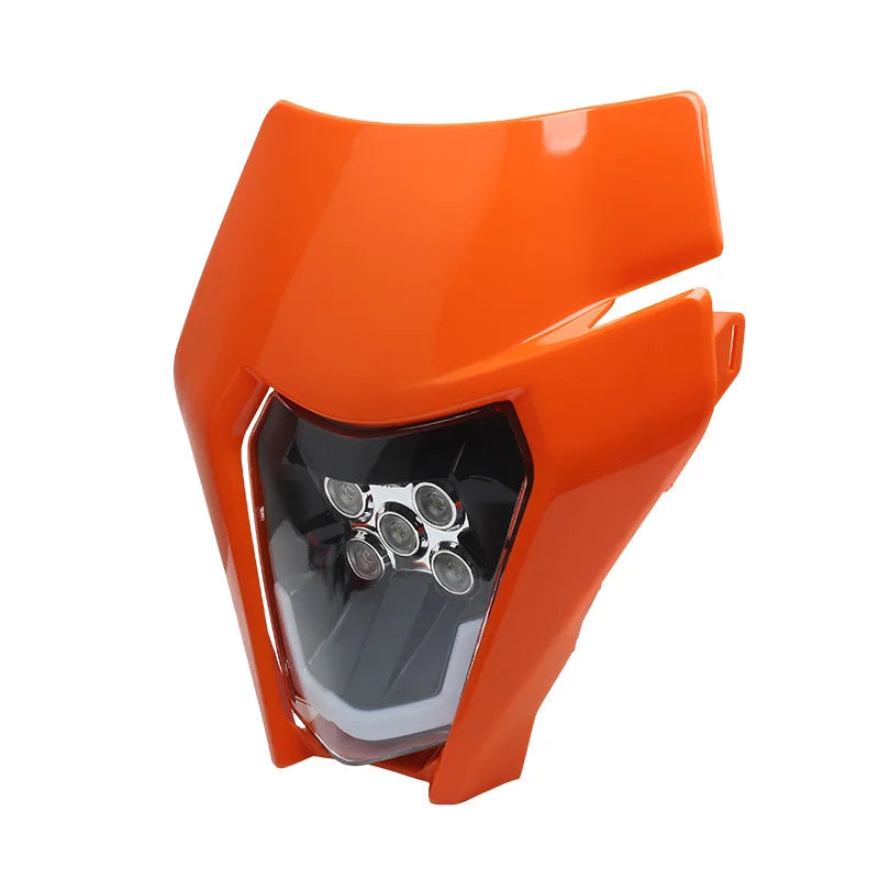 for KTM Headlight Plate LED Motorcycle Enduro Fairing EXC MX SX  Wick Headlamp Dirt Bike Parts Supermoto Motocross Enduro Mask
