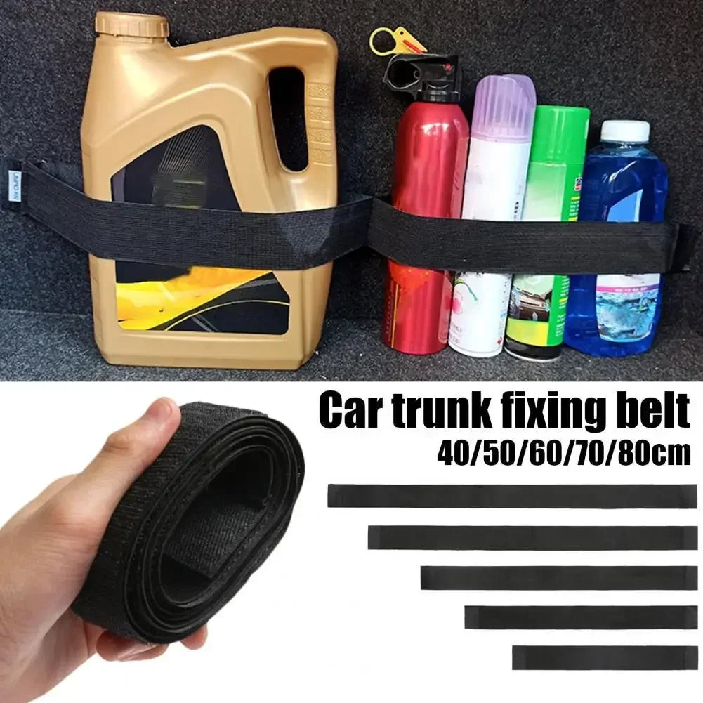 Car Trunk Organizer Elastic Fixing Belt Storage Bag Tapes Fire Extinguisher
